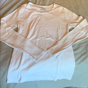 Long sleeve white tee
